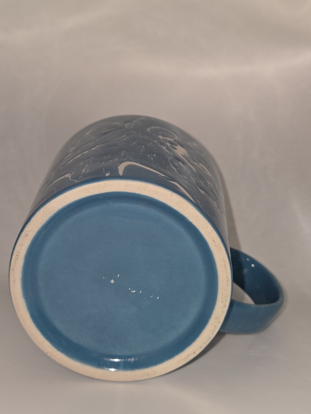 Blue White Octopus Ceramic Coffee Mug Etched Textured Nautical Ocean - Picture 8 of 9